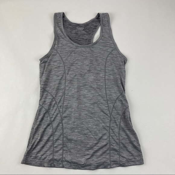 Reebok Tank Top Womens Small Gray Racerback Space Print - Picture 1 of 7